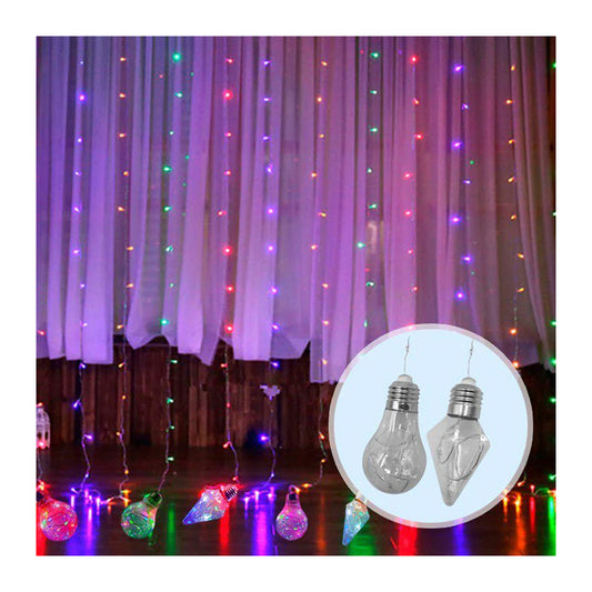 Cortina Luz Led Navidad 3x1 Mts Bombillo